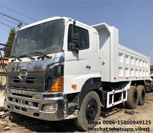 China caja usada de la descarga de cbm de los caballos de fuerza 16 del camión volquete 350 de la serie 25-30ton del hino 700 hecha en 2012 proveedor