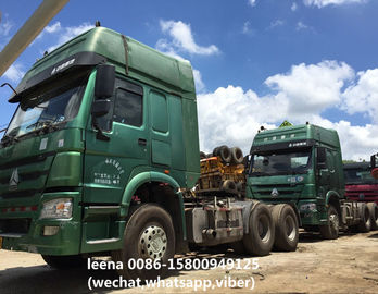China segundo lhd diesel de la cabeza del tractor de la cabeza 6x4 del camión del howosino del diesel 375 de la mano EN VENTA EN SHANGAI proveedor