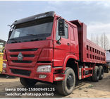 Caja usada de la descarga de la capacidad 16-20 Cbm de la tonelada de los camiones volquete 25-30 de Howo 375 diesel