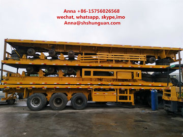 China 40 toneladas del camión de los remolques de suspensión mecánica usada carga útil del resorte plano fábrica